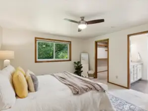Large walk in closet in primary bedroom