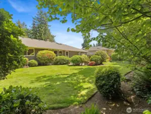 sprinkler system throughout landscaping