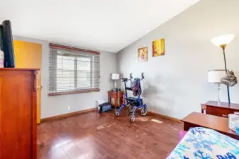 The primary bedroom has a half bath attached.