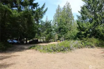 Cleared area at front of the property