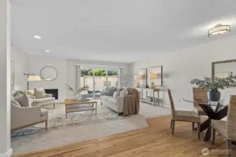 Spacious living and dining room.