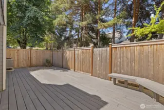 Fenced yard.