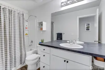 Shared full bath upstairs