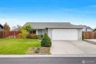 This two-car garage will meet your needs for parking and storage.