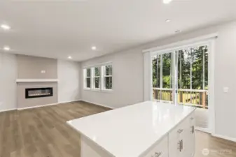 Large island with bar seating