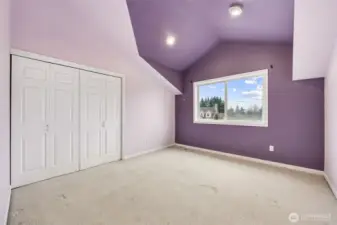 3rd upstairs room. View of Mt. Rainier