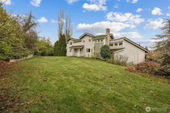 Large back and side yard