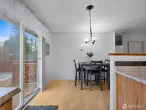 Sliding door to backyard