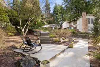 Relax here with your morning coffee...to the left, your pond ;)