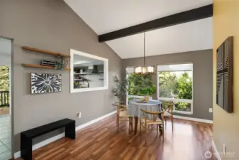 Large dining room...kitchen to left.