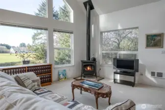 Cozy propane stove to keep warm in the winter!