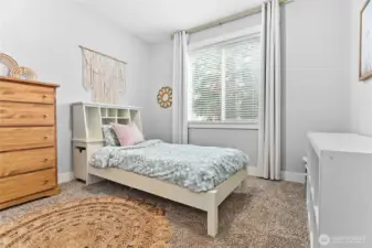 3rd bedroom is a great size & has custom closet kit for extra storage