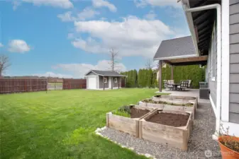 Garden beds ready for spring.