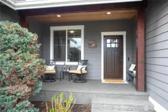 Welcoming covered front porch