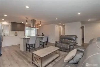 Perspective of the living room area