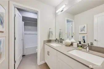 2nd Floor Full Bathroom with Double Vanities