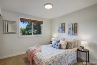 Bedroom 3 of three. Both bedrooms are good sized, while the primary is the largest.