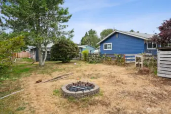 Backyard, space for a shop or maybe a horse barn!