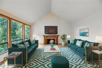 Formal living room virtually staged