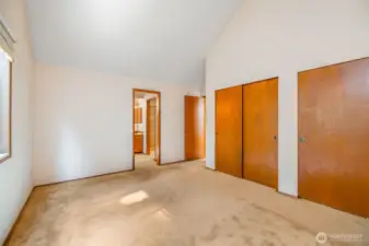 Double closets in main bed room