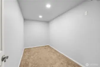 Closet Space in Lower Level.