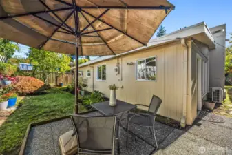 Back yard is very private.