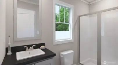 Primary bathroom with shower