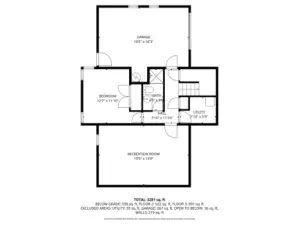 Lower level floor plan.