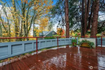 Main floor deck off the kitchen/family room.
