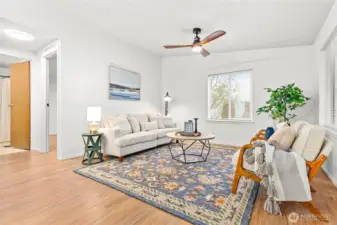 Just off living room leads to main full bath & 2nd bedroom