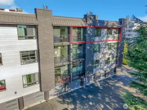 Private and quiet SE corner unit.