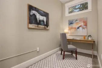 Nicely appointed office on the main level.