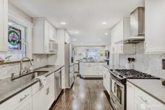 Updated kitchen with stainless appliances
