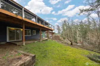 The rear yard is very large and has endless possibilities.