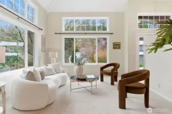 Elevated at the top of a quiet cul de sac.