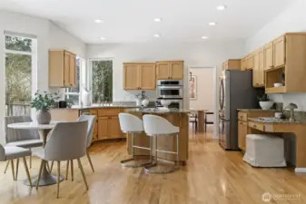 Stainless steel appliances in chef's kitchen