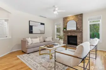 Vaulted ceilings make it bright and open