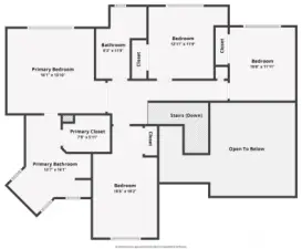 Upstairs floorplan
