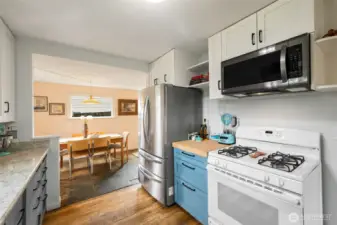 Easy entertaining space and flow into the dining room or living room.