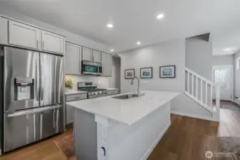 Quartz Kitchen with large island