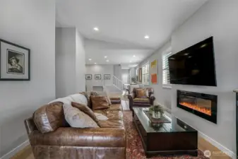 Living Area with fireplace