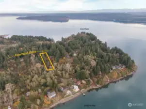 Rare Cole Point acreage overlooking Oro Bay, and possible 2nd floor view to water on 2 sides (?)
