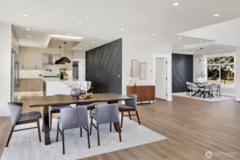 dining area by kitchen