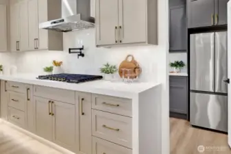 real wood cabinets
