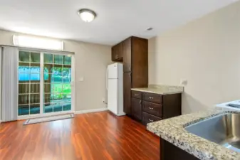 Downstairs 2nd Kitchen w/slider to covered patio