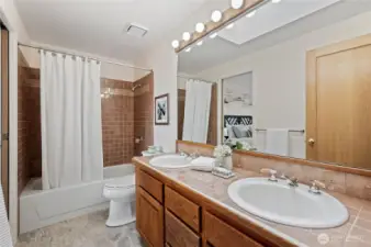 Upstairs hallway bathroom