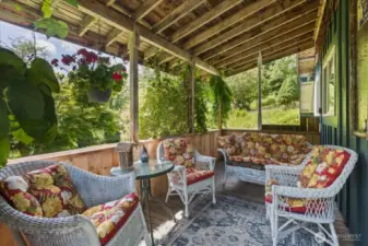 Relaxing outdoor porch.