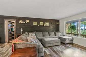 Living Room with Access to Hidden Room (5th Bedroom)