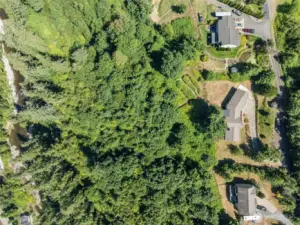 Aerial (N to the left near river)