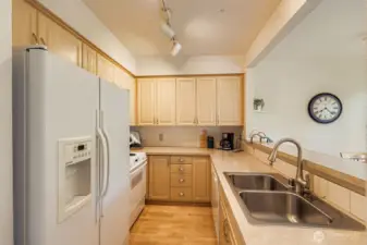 Beautiful cabinets in well maintained kitchen